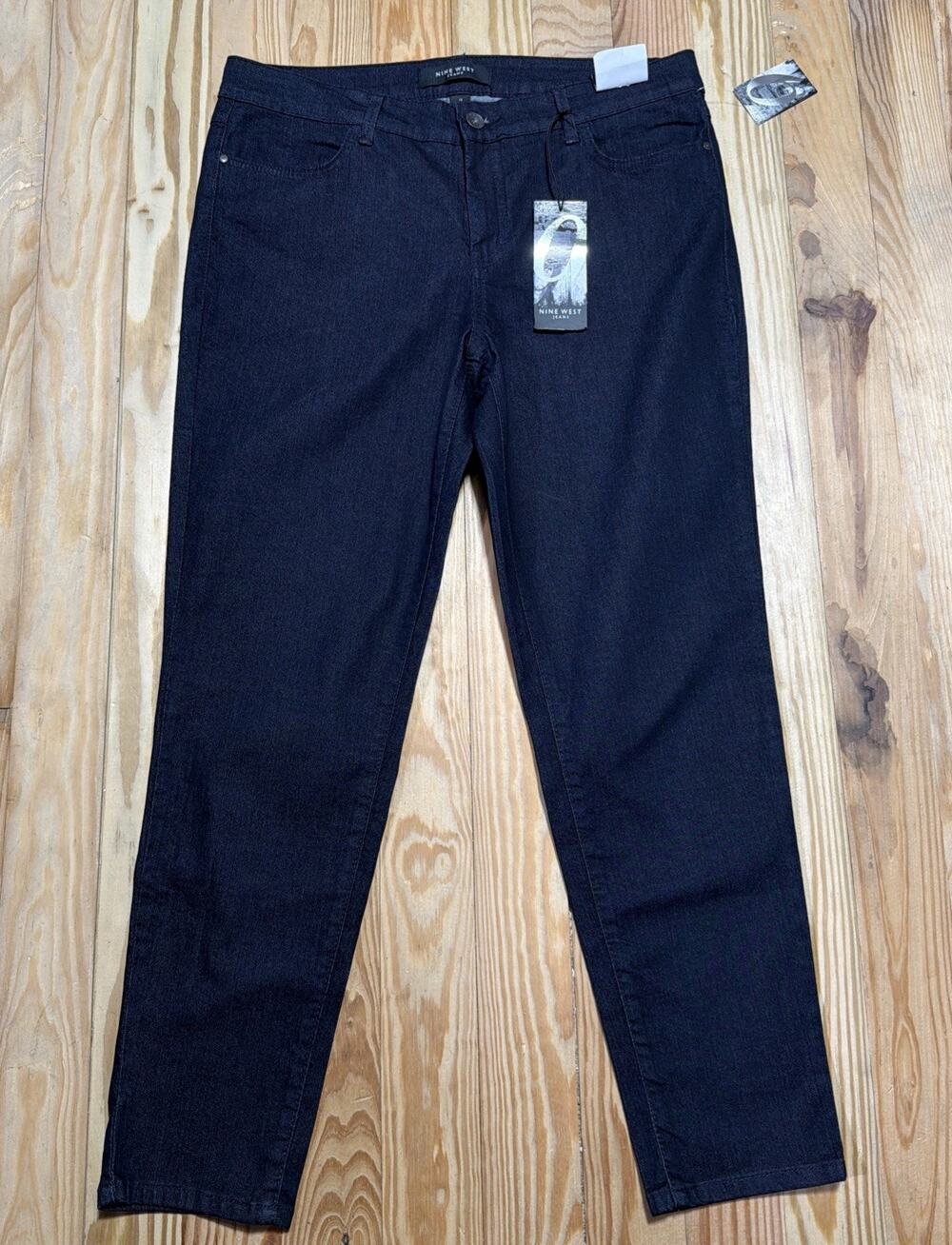 Womens Nine West Jeans Mission St Jegging Blue Dark Wash Stretch 16 Average
